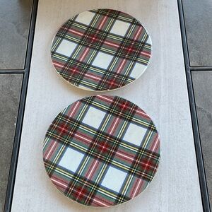Tarten Plaid Christmas Trivets Made in Italy Vintage Resin 🎄